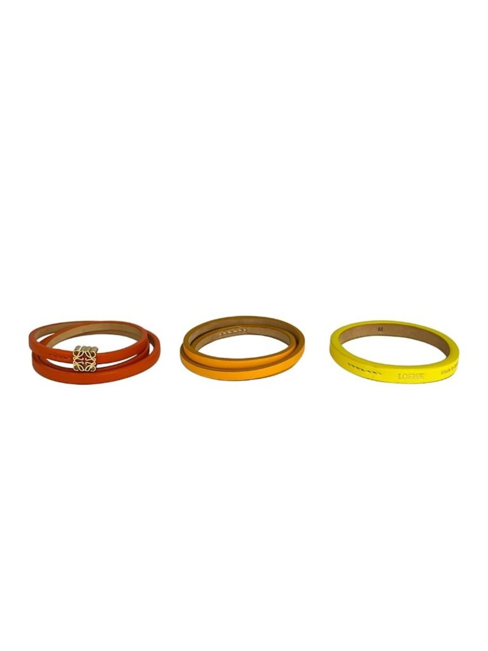 Loewe Bangle Twist Double Bracelet Orange Yellow Set
